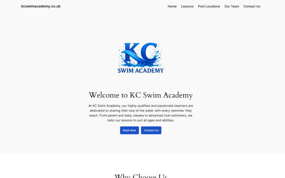 KC Swimming Academy website